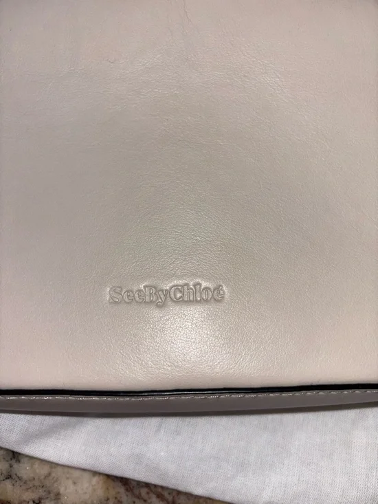 See By Chloe Tilda Cream Leather Shoulder Bag with Braided Sides - Picture 3 of 11